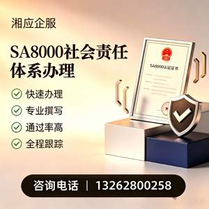 龙岩SA8000社会责任体系认证服务